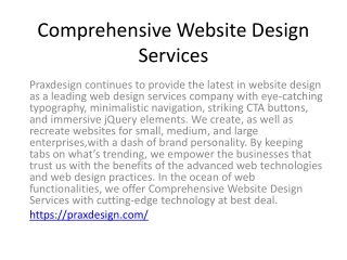 Comprehensive Website Design Services