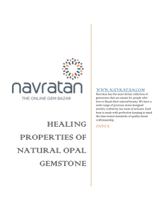 Healing Properties of Natural Opal Gemstone