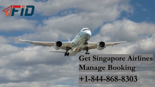 Get Singapore Airlines Manage Booking