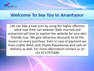Welcome To Sex Toy In Anantapur Call  919717975488