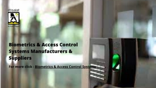 Biometrics & Access Control Systems Manufacturers & Suppliers (1)