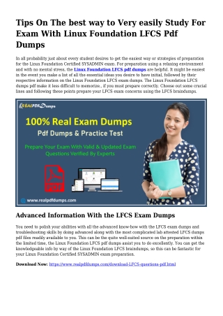 Polish Your Capabilities While using the Enable Of LFCS Pdf Dumps