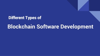 Blockchain Software Development