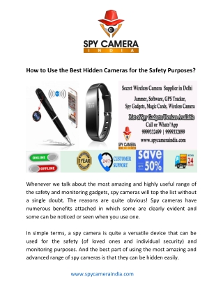 How to Use the Best Hidden Cameras for the Safety Purposes