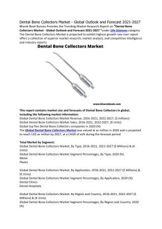 Dental Bone Collectors Market - Global Outlook and Forecast 2021-2027