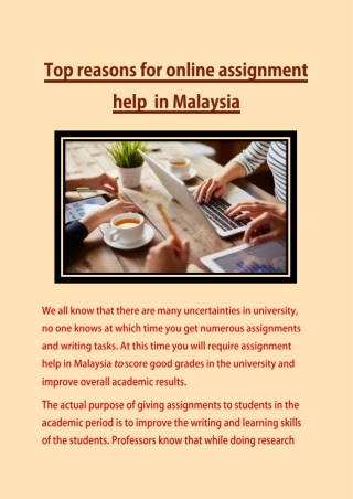 Top reasons for online assignment help  in Malaysia