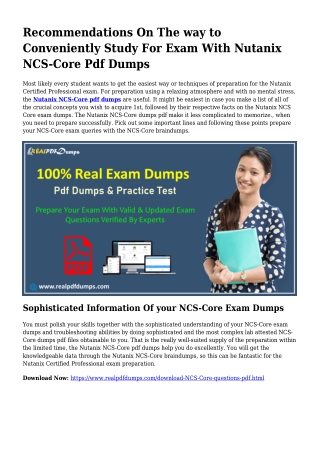 NCS-Core Pdf Dumps The Rational Preparation Resource