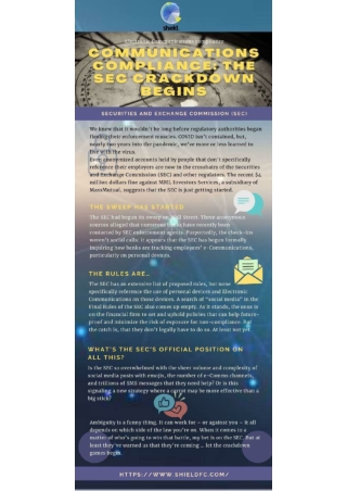 Financial Firms - Electronic Communications Compliance