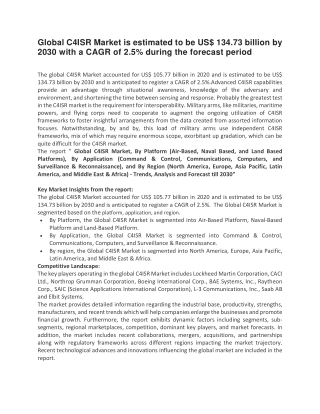 Global C4ISR Market