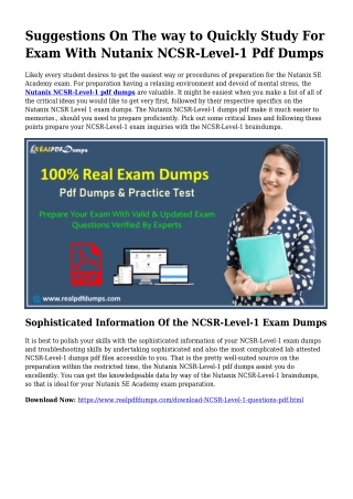 NCSR-Level-1 Pdf Dumps The Reasonable Preparation Supply