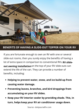 BENEFITS OF HAVING A SLIDE-OUT TOPPER ON YOUR RV