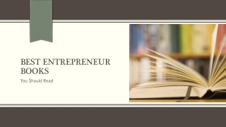 Best Entrepreneur Books You Should Read