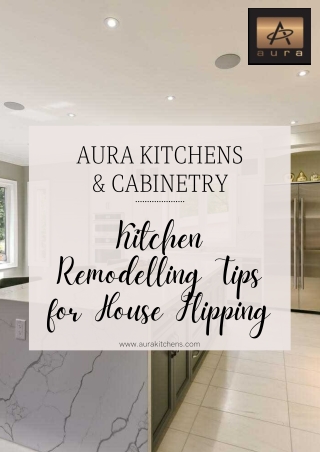 Kitchen Remodelling Tips for House Flipping