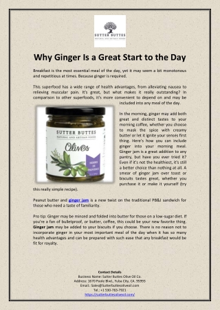 Why Ginger Is a Great Start to the Day