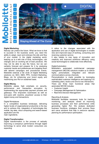 Digital services - Mobiloitte