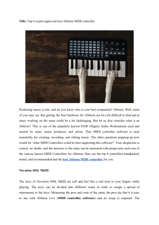 Top 4 expert-approved best Ableton MIDI controller