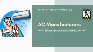 List of AC Manufacturers and Suppliers in UAE