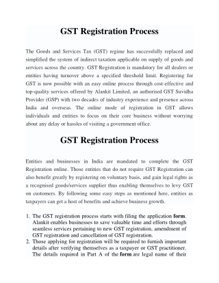 GST registration