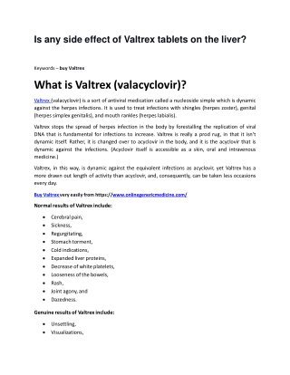 Are Valtrex tablets bad for your kidneys