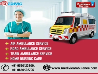 24hour Service Ambulance Services in Gaya and Samastipur, Bihar by Medivic