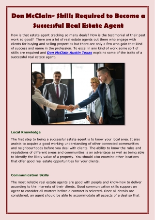 Don McClain- Skills Required to Become a Successful Real Estate Agent-converted