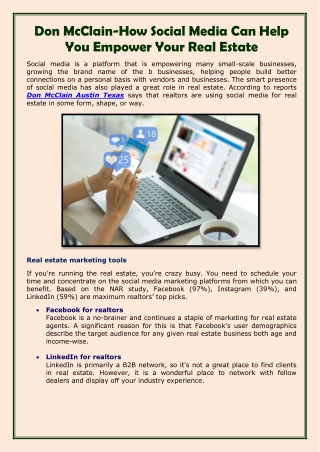 Don McClain-How Social Media Can Help You Empower Your Real Estate-converted