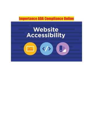 Importance ADA Compliance Online