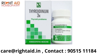 Thyroidinum 3x Tablets For Hypothyroidism