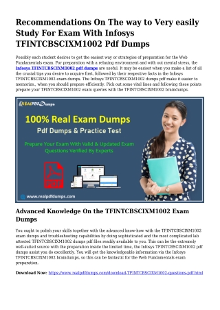 TFINTCBSCIXM1001 Pdf Dumps The Logical Preparation Supply