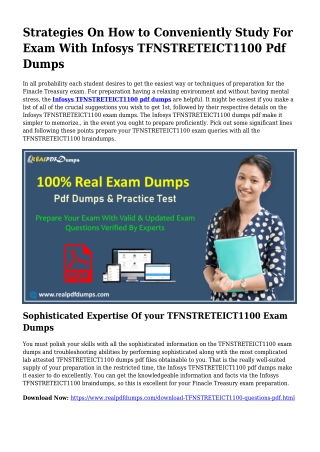 Valuable Preparing Because of the Aid Of TFNSTRETEICT1100 Dumps Pdf