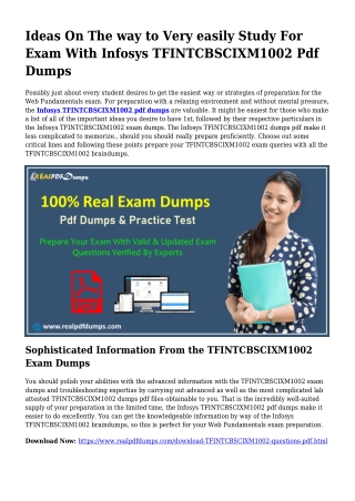 TFINTCBSCIXM1002 Pdf Dumps The Logical Preparation Supply