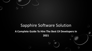 A Complete Guide To Hire The Best C# Developers In 2021
