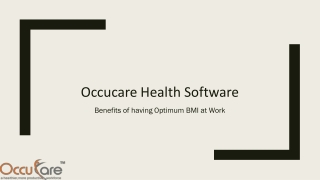 Benefits of having Optimum BMI at Work