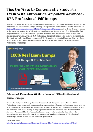 Valuable Preparation Because of the Help Of Advanced-RPA-Professional Dumps Pdf