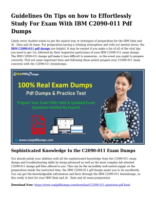 Sustainable C2090-011 Dumps Pdf For Astounding Outcome
