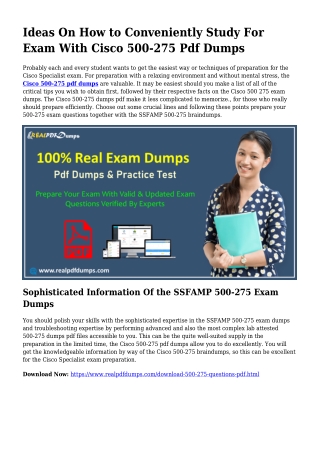 500-275 PDF Dumps To Solve Planning Problems