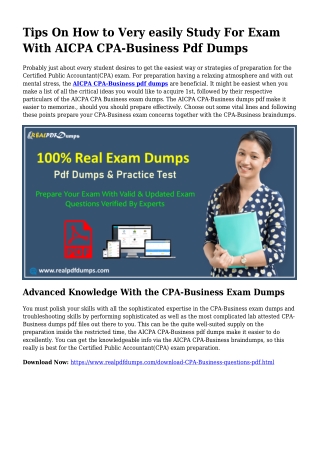Sustainable CPA-Business Dumps Pdf For Incredible End result