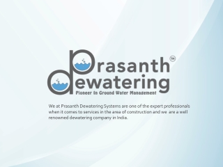 Prasanth Dewatering