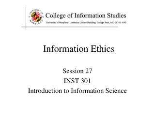 Information Ethics