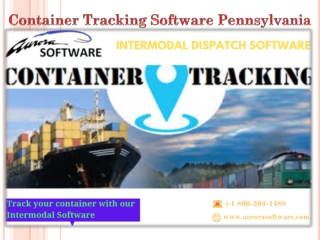 Container Tracking Software Pennsylvania