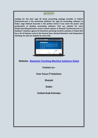 Biometric Punching Mechine Solutions Dubai