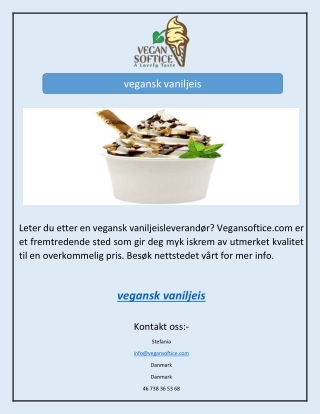 vegansk vaniljeis