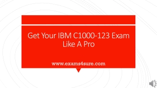 Exams4sure C1000-123 Exam Guide