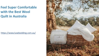 Feel Super Comfortable with the Best Wool Quilt in Australia