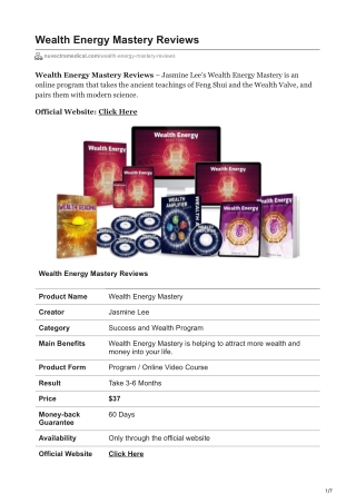 Wealth Energy Mastery Reviews