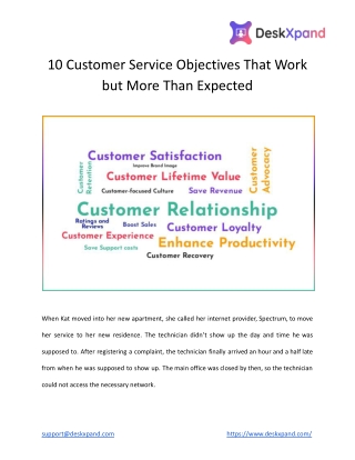 10 Customer Service Objectives That Work but More Than Expected