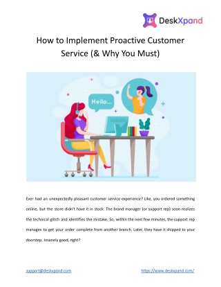 How to Implement Proactive Customer Service (& Why You Must)