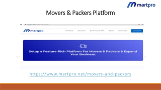 Movers & Packers Platform