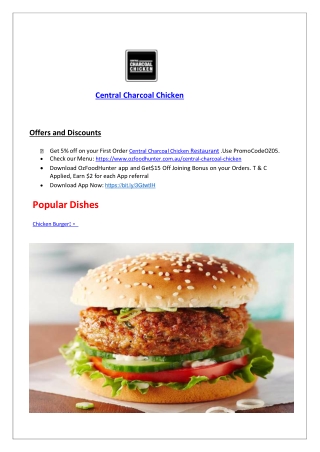 5% Off - Central Charcoal Chicken Menu Craigieburn, VIC