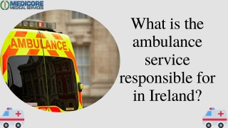 What is the Ambulance Service Responsible for in Ireland